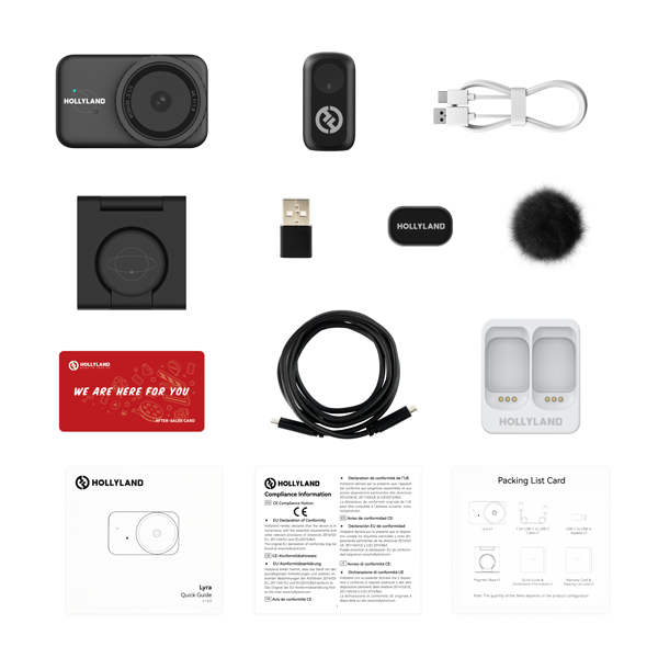 Lyra 4K対応高画質Webカメラ ワイヤレスマイク(Lark A1)送信機1台セット