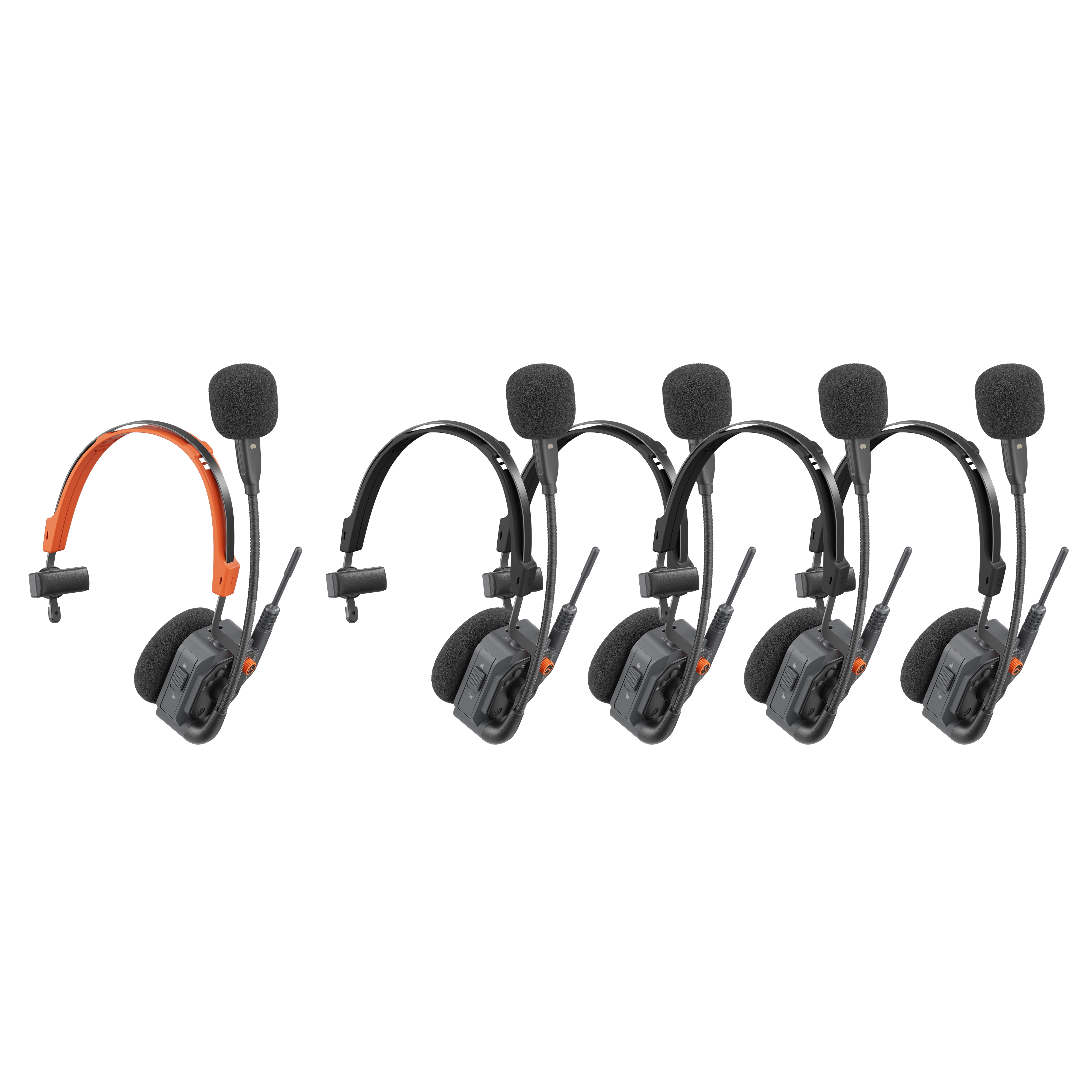 ワイヤレスインターカム WiTalk9X 5人用片耳ヘッドセットキット